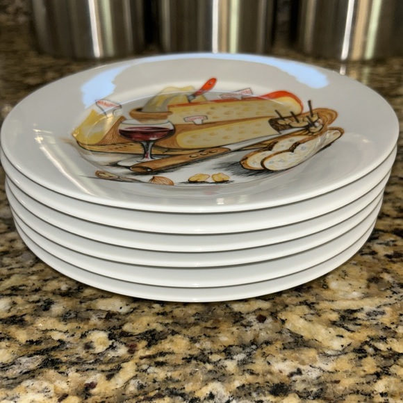 ALPAC Set of 6 French Cheese Hors D’oeuvres Plates - Picture 2 of 11